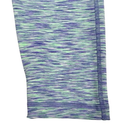 Nike Pro Women's Crop Leggings S Mint Purple Heather Training Gym Yoga Running - Picture 5 of 13